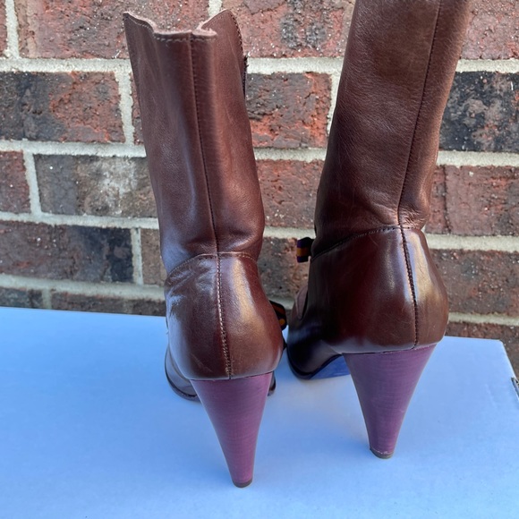 Brown Slouch ankle booties - Picture 2 of 9